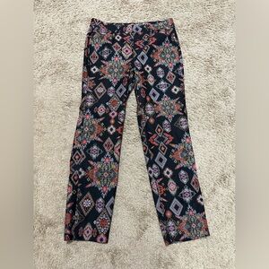 Zara Multicolor Patterned Fabric Pants Size M F-27